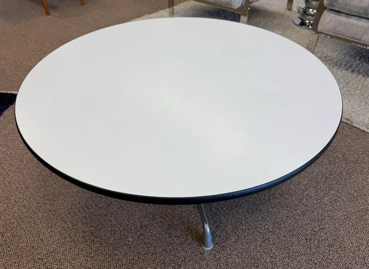1960s Charles & Ray Eames for Herman Miller White Laminate Aluminum Base Coffee Table