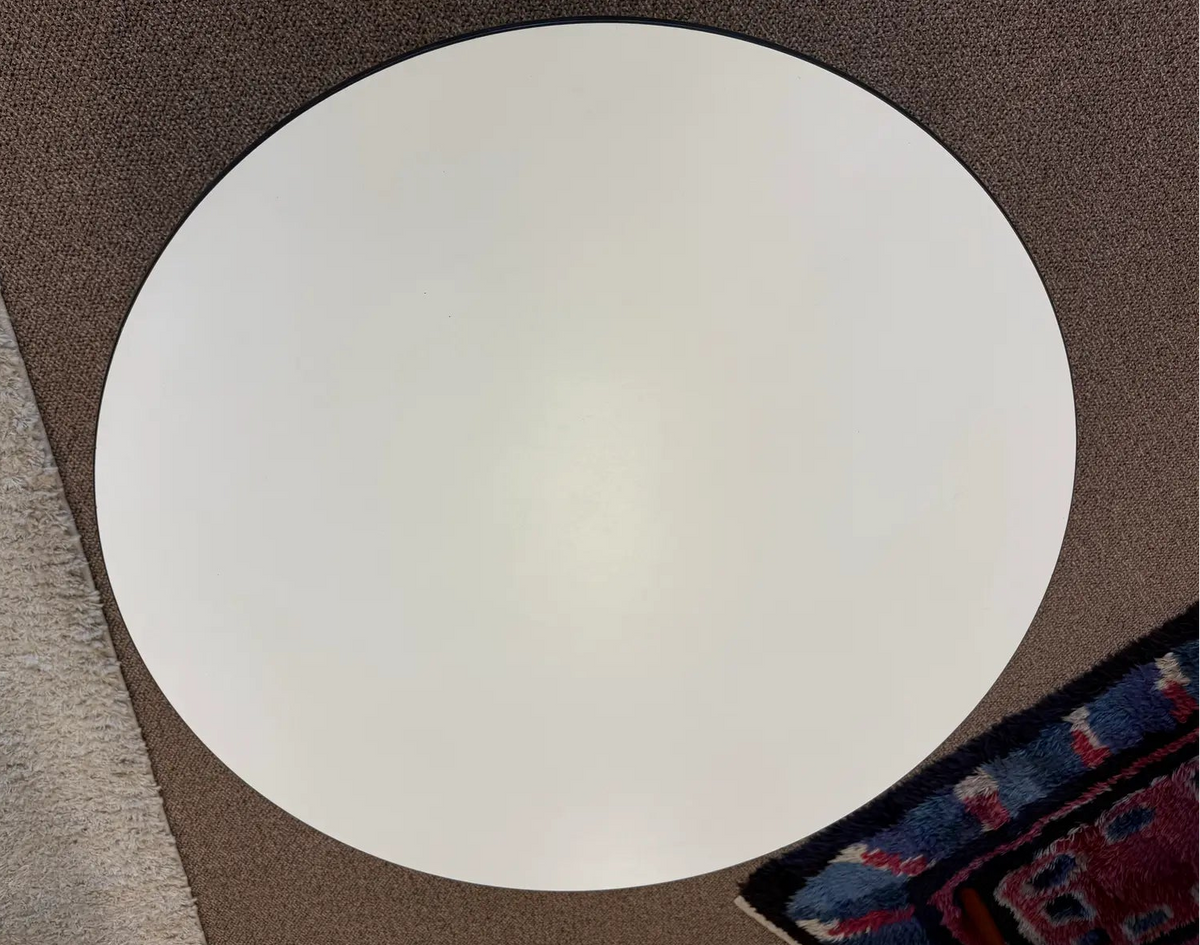 1960s Charles & Ray Eames for Herman Miller White Laminate Aluminum Base Coffee Table