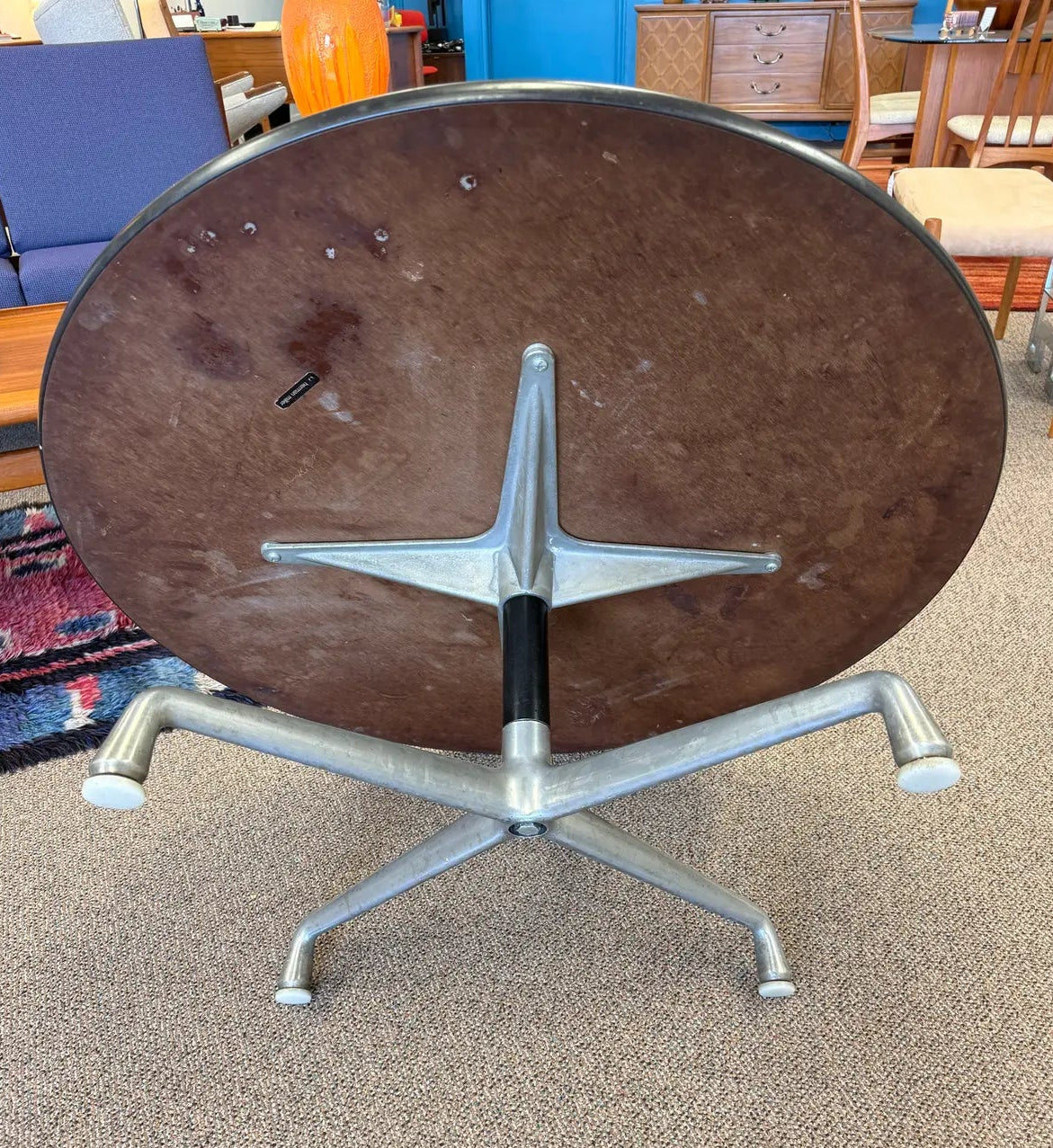 1960s Charles & Ray Eames for Herman Miller White Laminate Aluminum Base Coffee Table