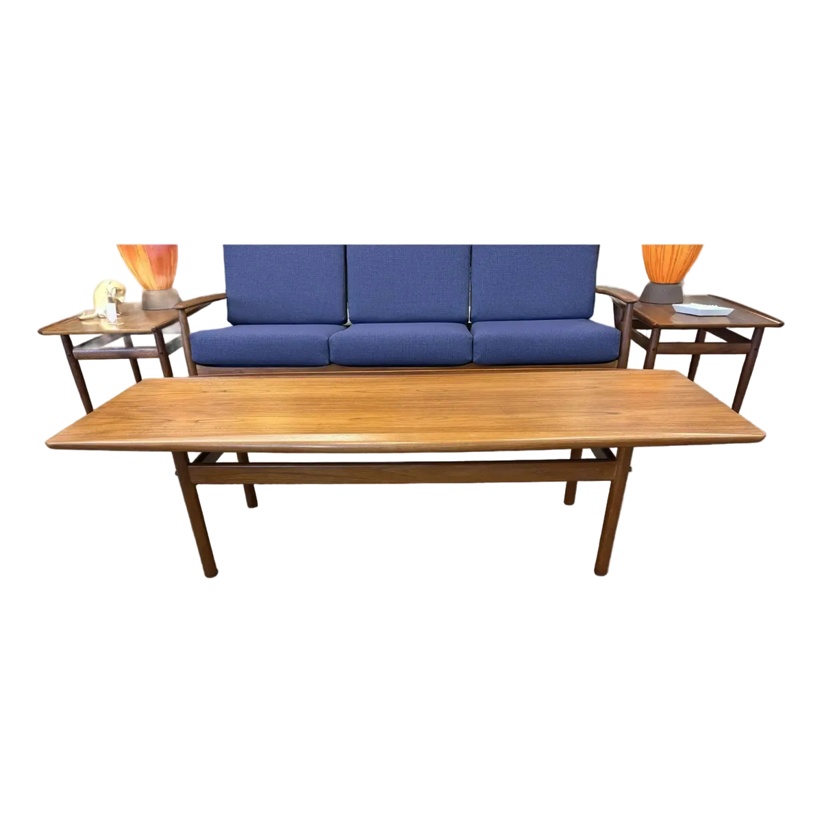 1960s Danish Teak Coffee Table Designed by Grete Jalk for Poul Jeppesen Denmark