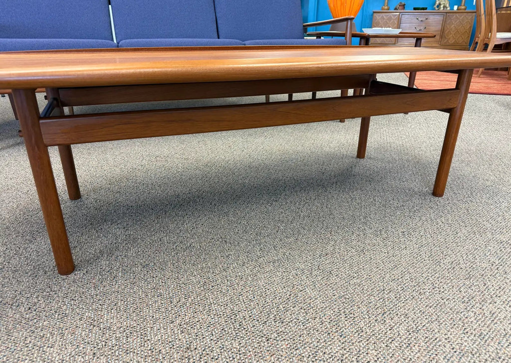 1960s Danish Teak Coffee Table Designed by Grete Jalk for Poul Jeppesen Denmark