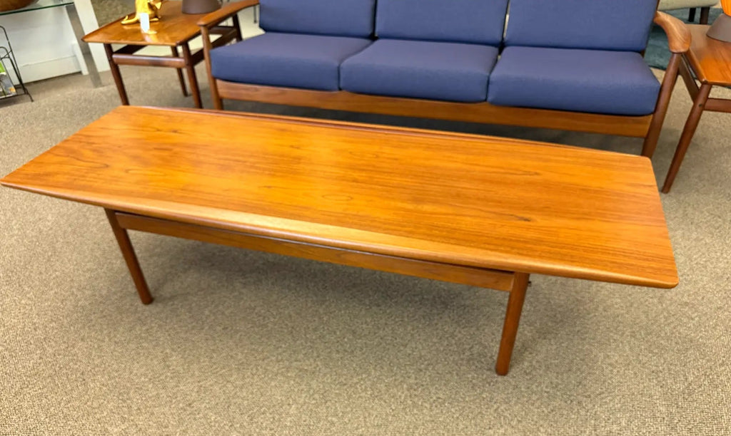 1960s Danish Teak Coffee Table Designed by Grete Jalk for Poul Jeppesen Denmark