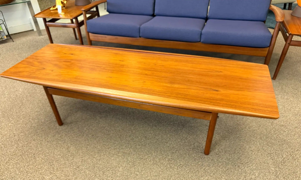 1960s Danish Teak Coffee Table Designed by Grete Jalk for Poul Jeppesen Denmark