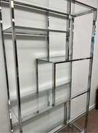 1970’s Chrome and Glass Etagere Display in the Manner of Milo Baughman