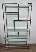 1970’s Chrome and Glass Etagere Display in the Manner of Milo Baughman
