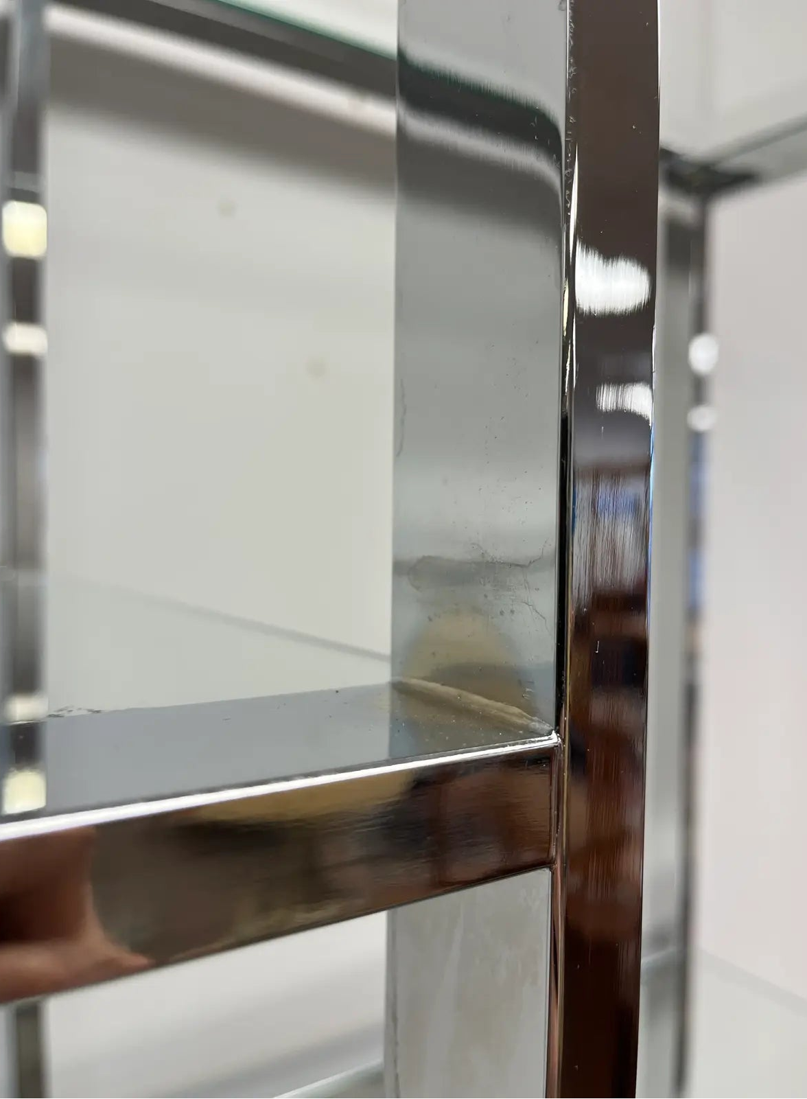 1970’s Chrome and Glass Etagere Display in the Manner of Milo Baughman