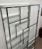 1970’s Chrome and Glass Etagere Display in the Manner of Milo Baughman
