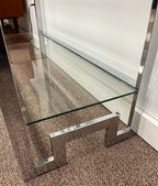 1970’s Chrome and Glass Etagere Display in the Manner of Milo Baughman