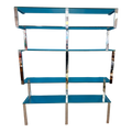 1970s Chrome and Glass Wall Mounted Shelving Unit Attributed to Milo Baughman James Howell