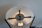 1970s Mid Century Modern Paul Mayen Design for Robert Sonneman Lucite and Chrome Cylindrical Table Lamp