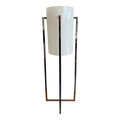1970s Mid Century Modern Paul Mayen Design for Robert Sonneman Lucite and Chrome Cylindrical Table Lamp