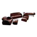 1980’s Donald Deskey Inspired Stream Line Modern Six Piece Seating Group