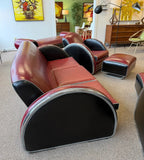 1980’s Donald Deskey Inspired Stream Line Modern Six Piece Seating Group