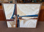 Large Mid Century Modern Abstract Oil on Canvas Signed Gillingham