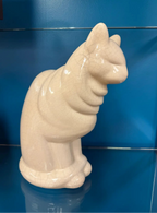 Mid Century Large Stylized Deco Ceramic Cat by Gonder Pottery