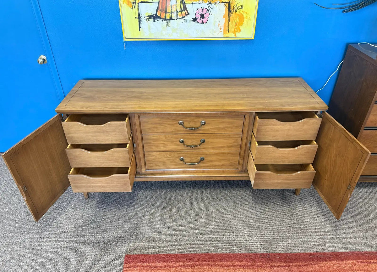 Mid Century Modern Walnut 9 Drawer by United Furniture Company