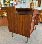 Mid Century Modern Walnut Floating Top Desk Attributed to Hooker Furniture’s Mainline Collection