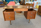Mid Century Modern Walnut Floating Top Desk Attributed to Hooker Furniture’s Mainline Collection