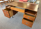 Mid Century Modern Walnut Floating Top Desk Attributed to Hooker Furniture’s Mainline Collection