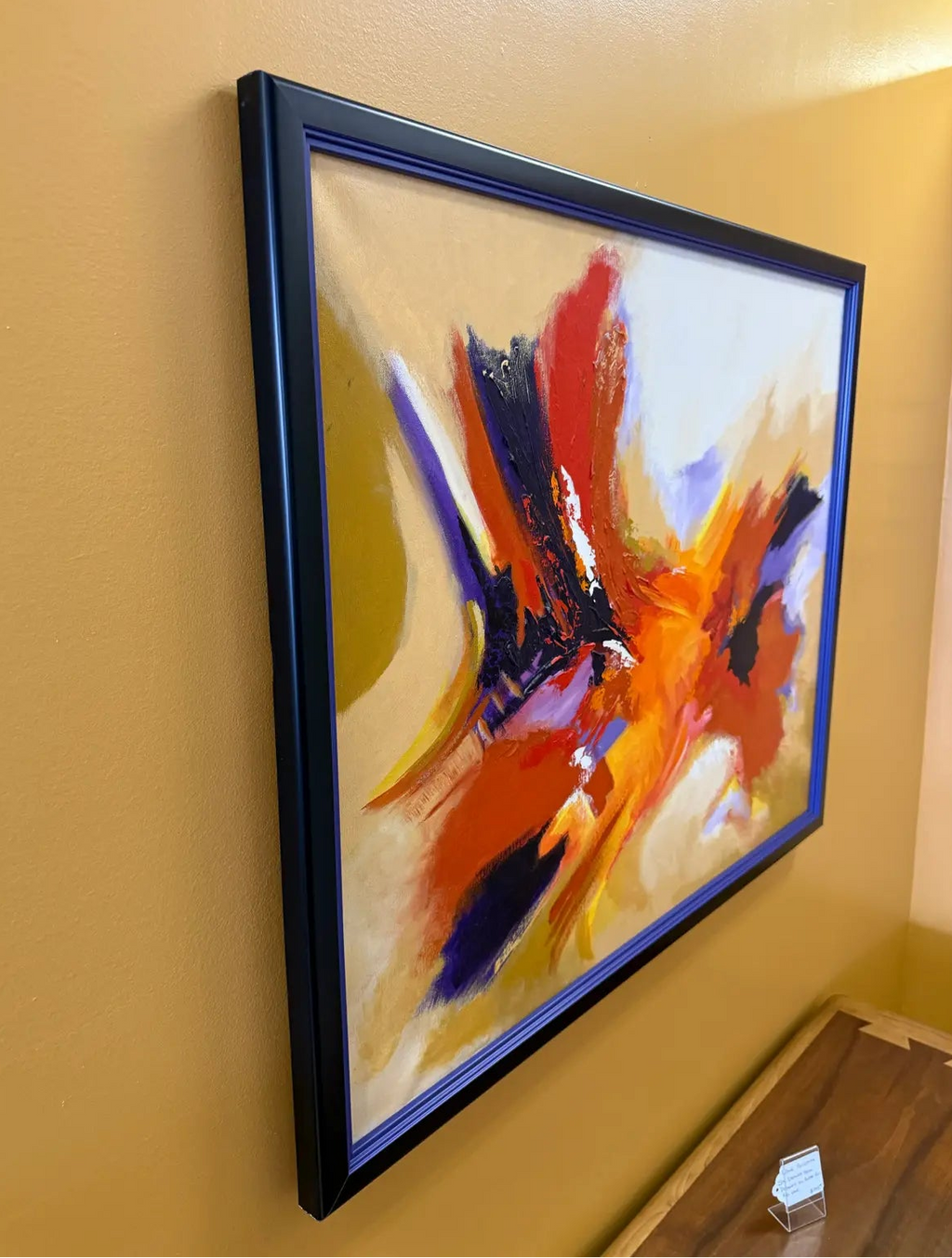 Mid Century Signed Anita Oil on Canvas Abstract Painting