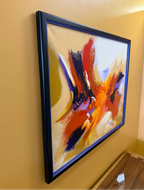 Mid Century Signed Anita Oil on Canvas Abstract Painting