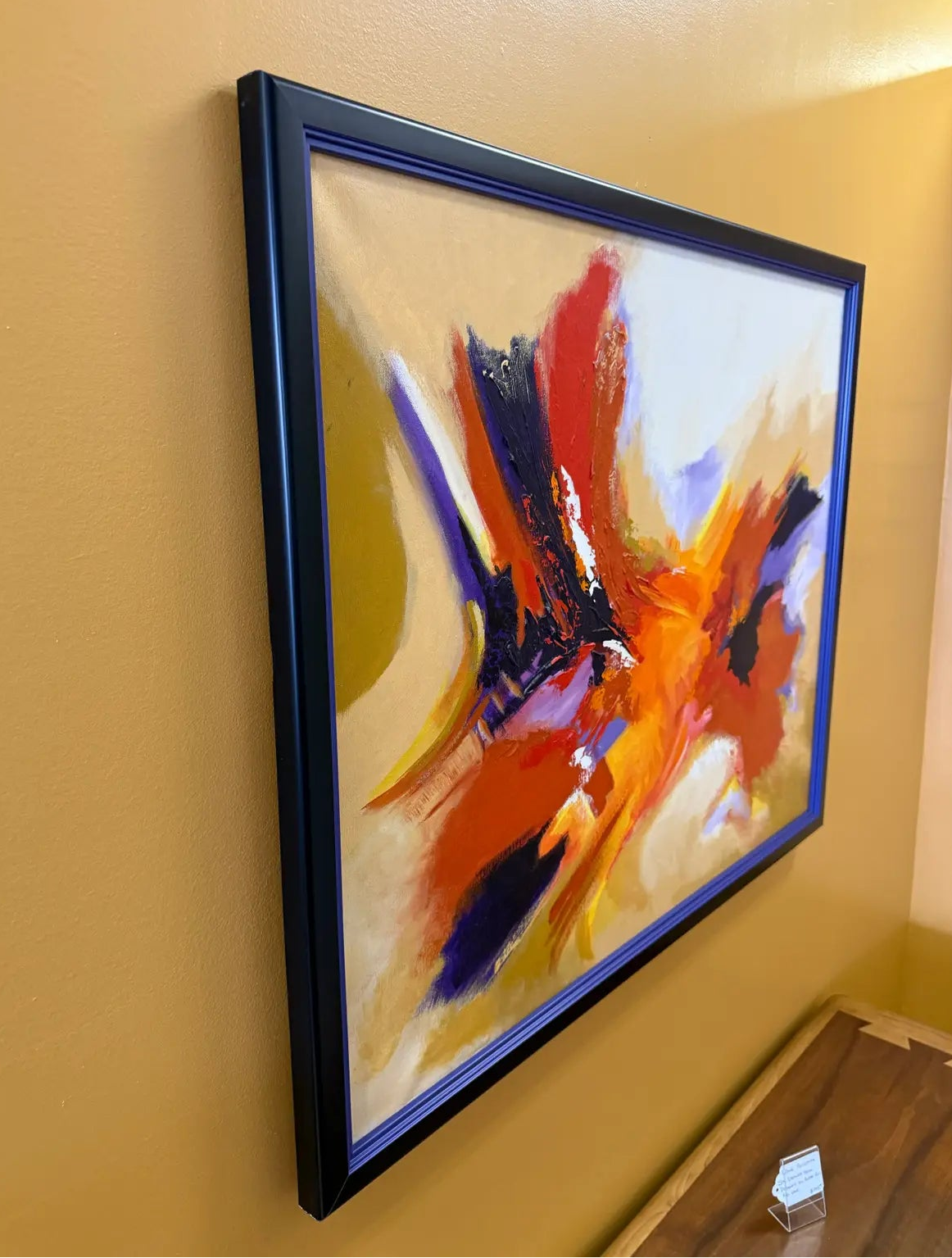 Mid Century Signed Anita Oil on Canvas Abstract Painting