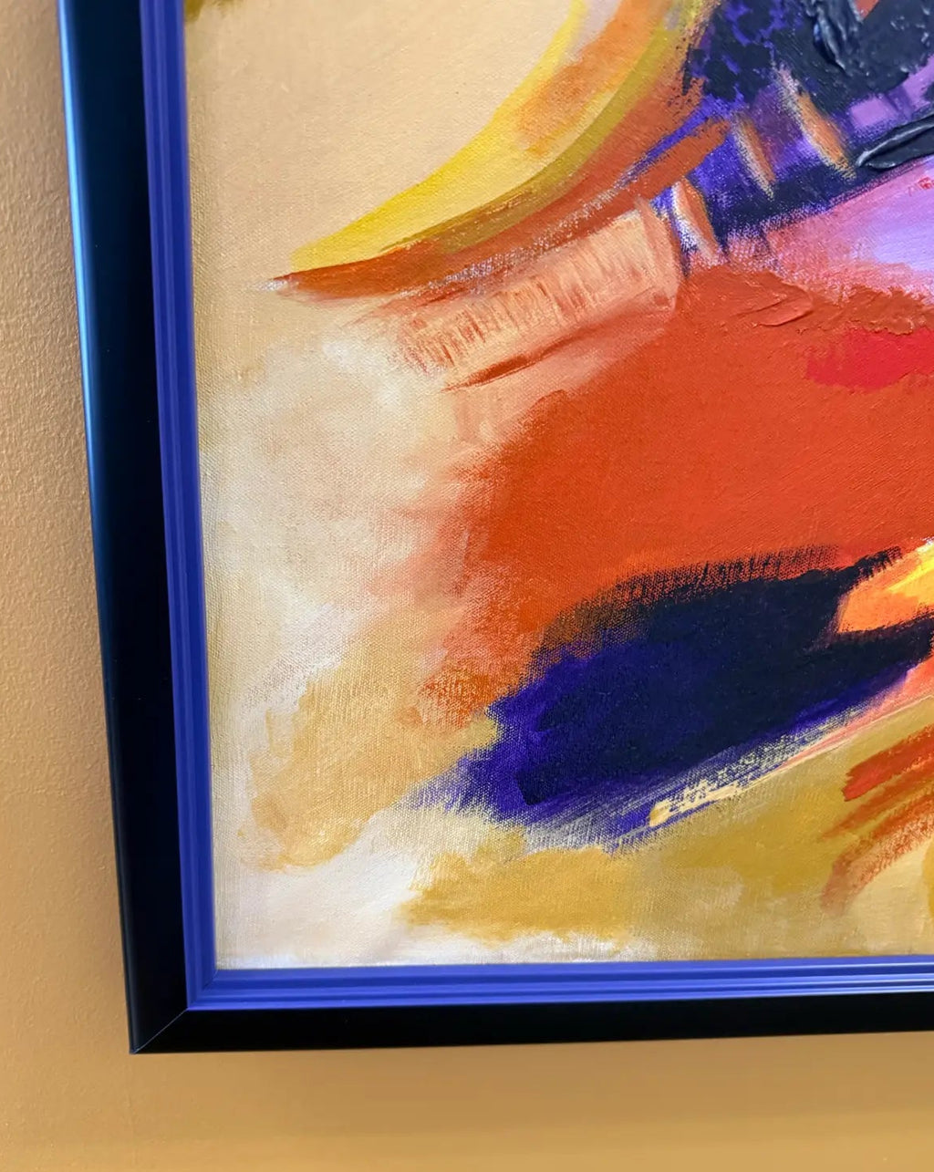 Mid Century Signed Anita Oil on Canvas Abstract Painting