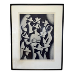 Original Artist Proof 5/5 1988 Signed Mark Kostabi ‘Merger’, Framed