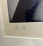 Original Artist Proof 5/5 1988 Signed Mark Kostabi ‘Merger’, Framed
