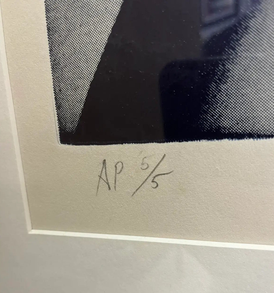 Original Artist Proof 5/5 1988 Signed Mark Kostabi ‘Merger’, Framed