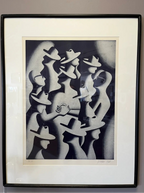 Original Artist Proof 5/5 1988 Signed Mark Kostabi ‘Merger’, Framed