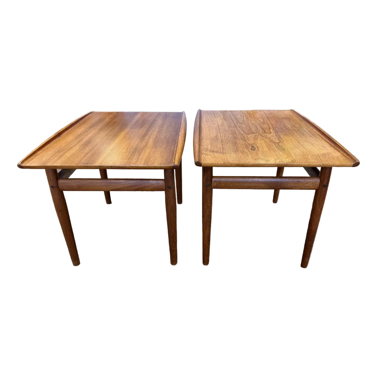 Pair of 1960’s Mid Century Modern Danish Teak Side Tables Attributed to Grete Jalk - Denmark